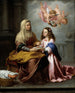 Lärdom av jungfru Marias utbildning - Bartolomé Esteban Murillo — vy av konstverket