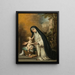 Santa Rosa de Lima - Bartolomé Esteban Murillo — inramlat konstverk på väggen