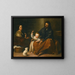 La Sainte Famille dans un intérieur - Bartolomé Esteban Murillo — inramlat konstverk på väggen