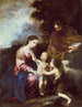 Den heliga familjen med barnet Baptiste - Bartolomé Esteban Murillo — vy av konstverket