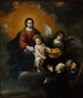 L'Enfant Jésus som delar ut bröd till pilgrimer - Bartolomé Esteban Murillo — vy av konstverket
