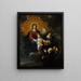 L'Enfant Jésus som delar ut bröd till pilgrimer - Bartolomé Esteban Murillo — inramlat konstverk på väggen