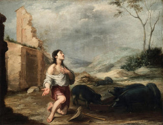Bartolom Estebn Murillo - The Prodigal Son Feeding Swine.webp
