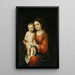 La Vierge et l'Enfant avec un chapelet - Bartolomé Esteban Murillo — inramlat konstverk på väggen