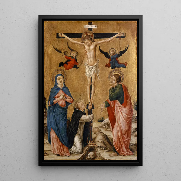 La Crucifixion du Christ - Bartolomeo Vivarini — inramlat konstverk på väggen