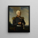Huibert Gerard Baron Nahuys van Burgst 1782-1858 Medlem av den nederländska Indiska rådet i generalmajoruniform - Bastiaan De Poorter — inramlat konstverk på väggen