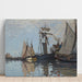 Reproduktion av målningen Båtar i hamnen i Honfleur - Claude Monet