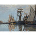 Reproduktion av målningen Båtar i hamnen i Honfleur - Claude Monet