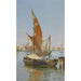 Reproduktion av målningen Fiskskepp i lagunen, Venedig - Antonietta Brandeis