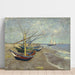 Reproduktion av målningen av fiskebåtar på stranden vid Saintes-Maries-de-la-Mer - Vincent van Gogh