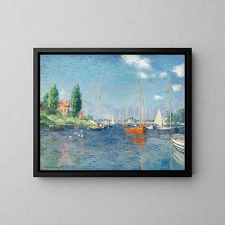 Konsttryck Röda båtar, Argenteuil av Claude Monet