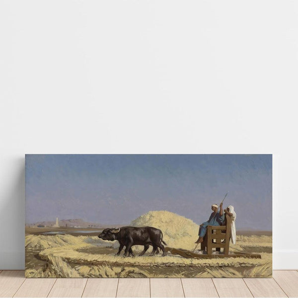 Reproduktion av målningen Egyptiska sädesslagsbatterimålning - Jean-Léon Gérôme