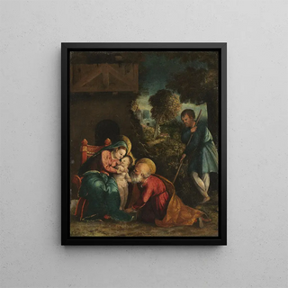 Battista Dossi - Holy Family with a Shepherd.webp