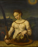 Judith med Holofernes huvud, slaget mellan assyrierna och israeliterna i Betulia - Bayersk skola — vy av konstverket