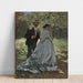Reproduktion av målningen Bazille och Camille målning för Studie för Lunch på Gräset - Claude Monet