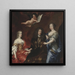 Bengt Horn av minne 1623-1678 med sina två hustrur Margaretha Sparre och Ingeborg Banr - David Klöcker Ehrenstrahl — inramlat konstverk på väggen