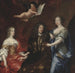 Bengt Horn av minne 1623-1678 med sina två hustrur Margaretha Sparre och Ingeborg Banr - David Klöcker Ehrenstrahl — vy av konstverket
