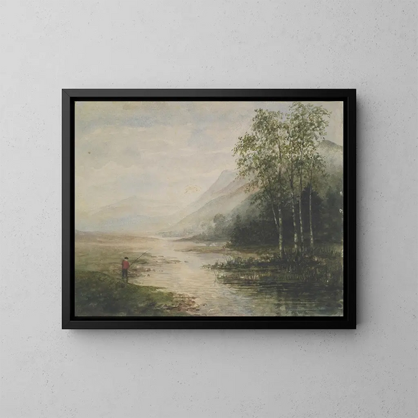 Bettws-y-Coed, norra Wales - Benjamin Williams Leader — inramlat konstverk på väggen
