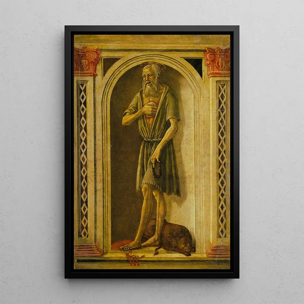 Saint Jérôme - Benvenuto di Giovanni — inramlat konstverk på väggen
