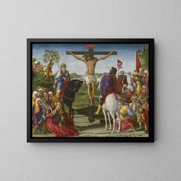 La Crucifixion - Benvenuto di Giovanni — inramlat konstverk på väggen