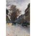 Reproduktion av målningen Berliner Straßenszene im Herbst av Lesser Ury