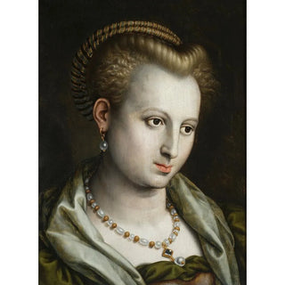 Bernaert de Rijckere - Female head turned to the right with a pearl necklace.webp