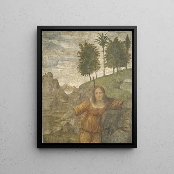 Procris genomstungen av Céphalés spjut - Bernardino Luini — inramlat konstverk på väggen