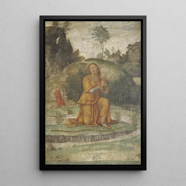 Procris priant Diane - Bernardino Luini — inramlat konstverk på väggen