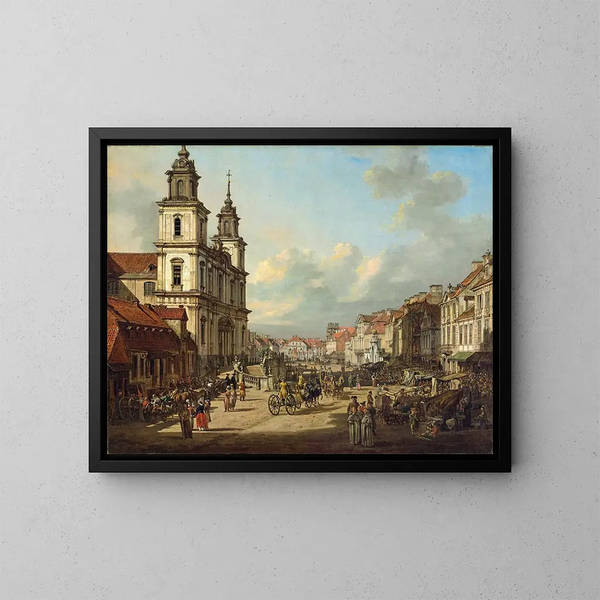 kyrkan Sainte-Croix i Warszawa - Bernardo Bellotto — inramlat konstverk på väggen