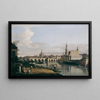 Bernardo Bellotto - Dresden from the Right Bank of the Elbe below the Augustus Bridge.webp