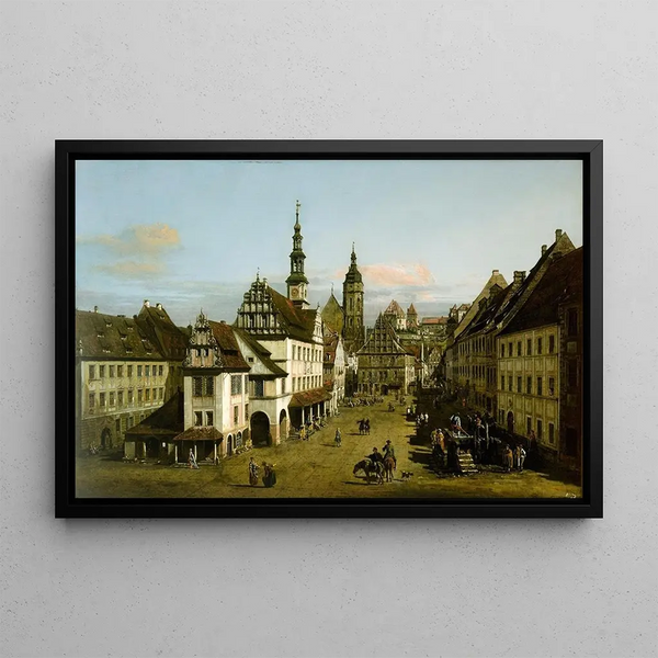 Le Marché de Pirna - Bernardo Bellotto — inramlat konstverk på väggen