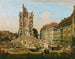 Les ruines de l'ancienne Kreuzkirche de Dresde - Bernardo Bellotto — vy av konstverket
