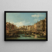Venise Le Grand Canal med Rialto-bron sett från söder - Bernardo Bellotto — inramlat konstverk på väggen