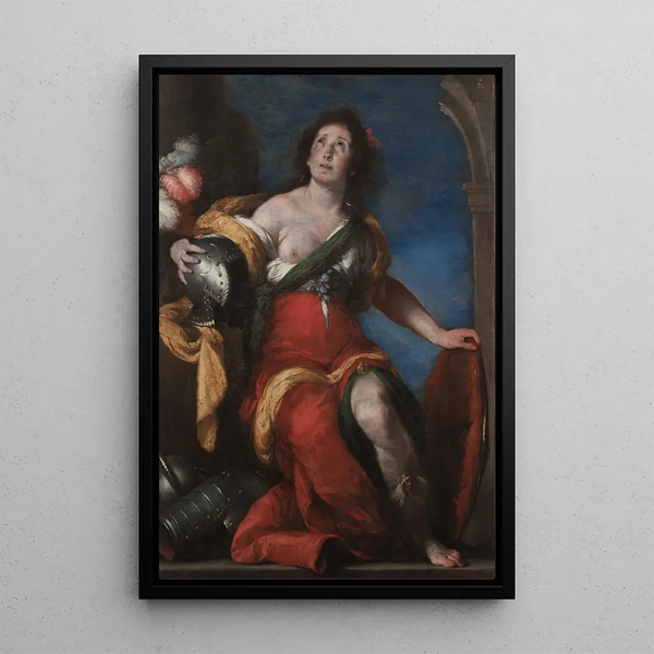 Figur allmänbildande - Bernardo Strozzi — inramlat konstverk på väggen