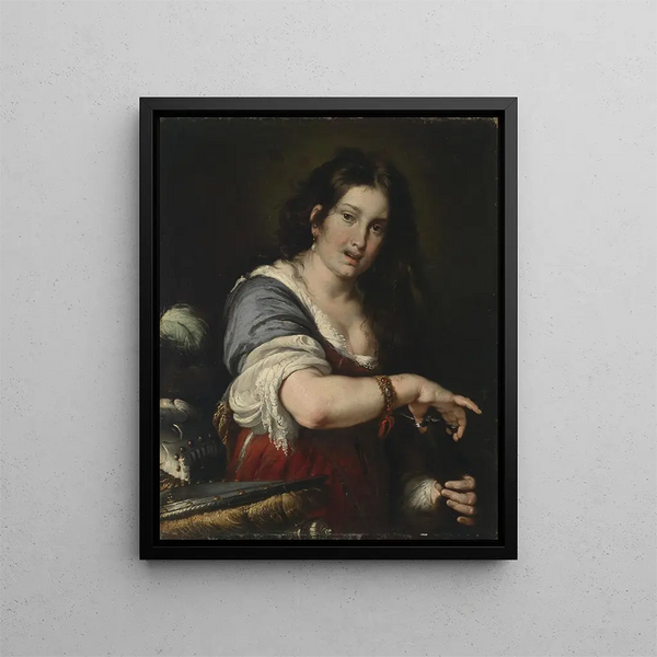 Bérénice - Bernardo Strozzi — inramlat konstverk på väggen