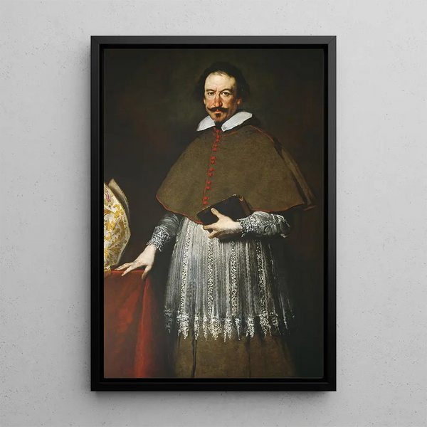 Biskop Alvise Grimani - Bernardo Strozzi — inramlat konstverk på väggen