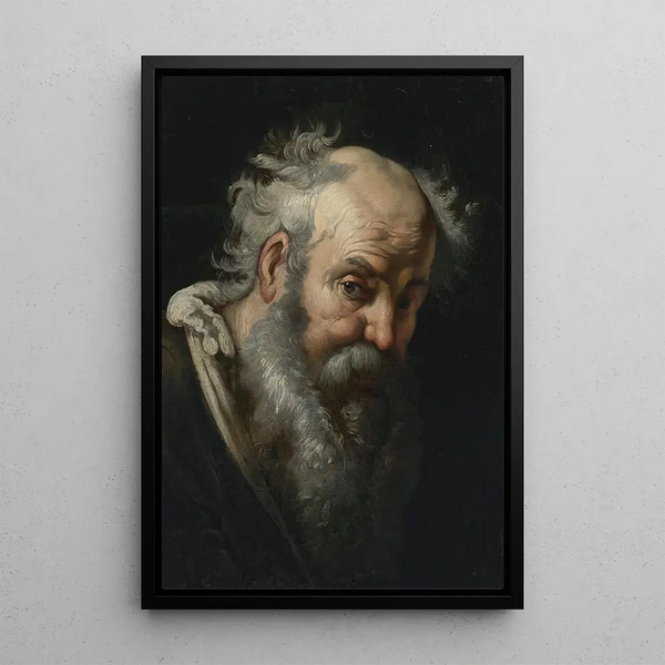 Reproduktion av målningen Tête d'un homme barbu - Bernardo Strozzi