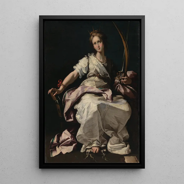 Reproduktion av målningen av heliga Katarina av Alexandria - Bernardo Strozzi