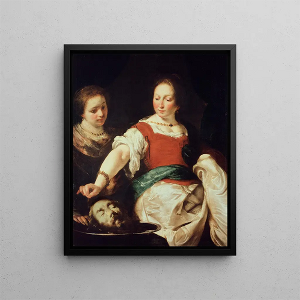 Salomé - Bernardo Strozzi — inramlat konstverk på väggen