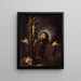 Sankt Franciskus av Assisi som dyrkar korset - Bernardo Strozzi — inramlat konstverk på väggen