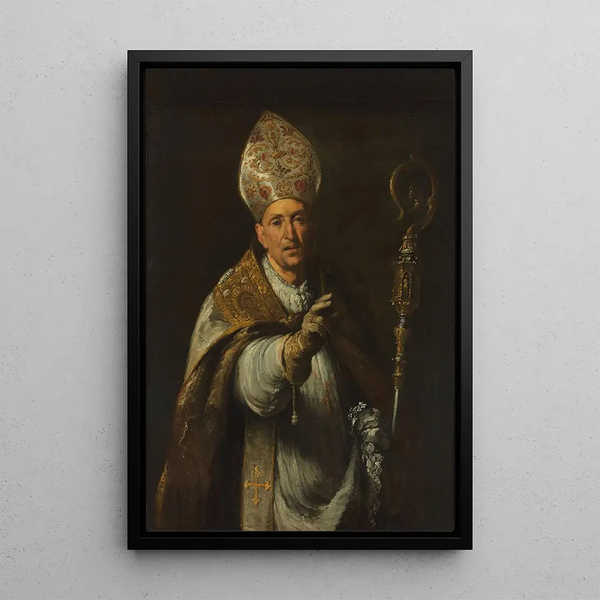 Reproduktion av målningen av Saint Gérard Sagredo, biskop av Csand - Bernardo Strozzi