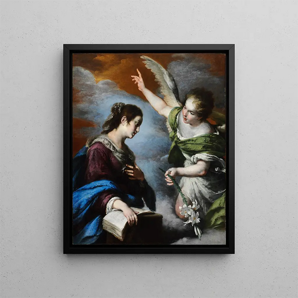 L'Annonciation - Bernardo Strozzi — inramlat konstverk på väggen