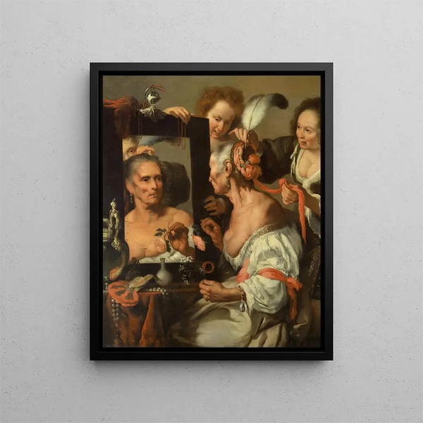 Vanité - Bernardo Strozzi — inramlat konstverk på väggen