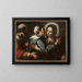 Visitation - Bernardo Strozzi — inramlat konstverk på väggen