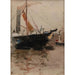 Reproduktion av målningen Scen av hamn, Wight-ön - Berthe Morisot