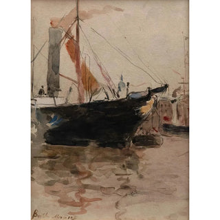Berthe Morisot - Harbor Scene Isle of Wight.webp