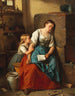 La lettre - Berthold Woltze — vy av konstverket