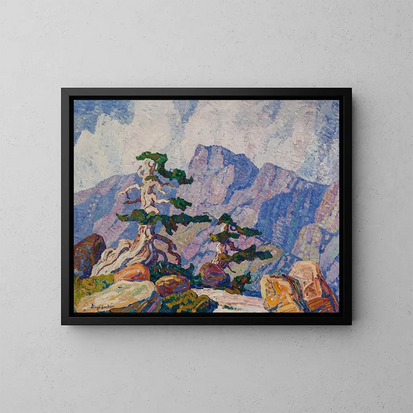 nära trädgränsen, Rocky Mountains, Colorado - Birger Sandzén — inramlat konstverk på väggen