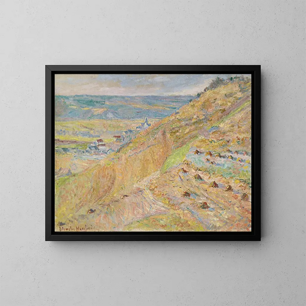 La Côte à Giverny - Blanche Hoschedé-Monet — inramlat konstverk på väggen