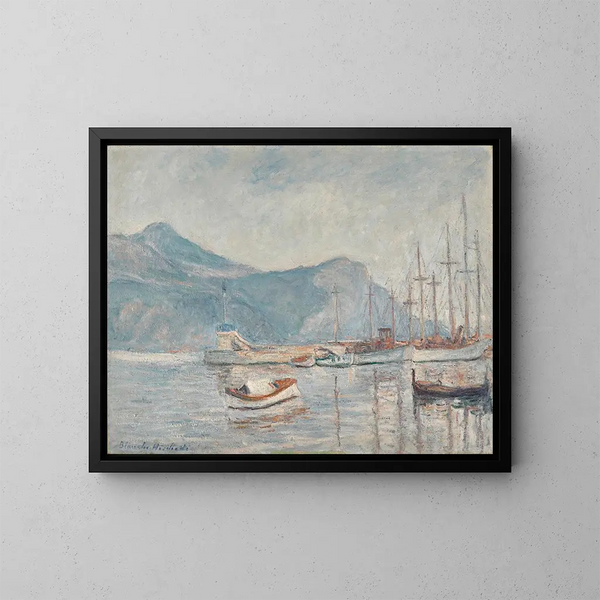 Le lac - Blanche Hoschedé-Monet — inramlat konstverk på väggen